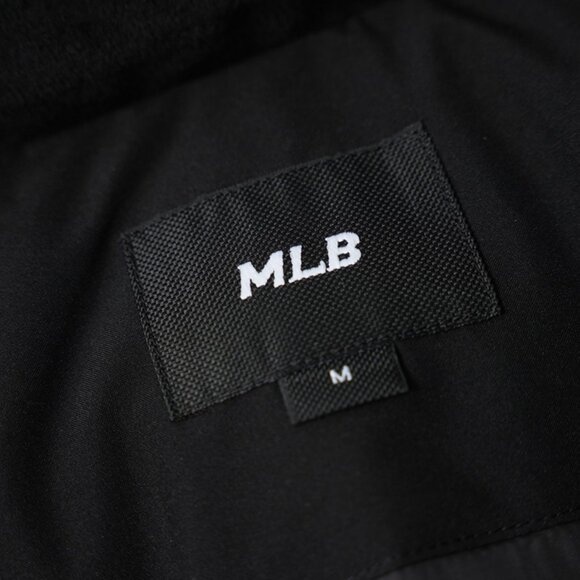 MLB Yankees Black Fur Collar Hooded Down Jacket - Picture 8 of 9